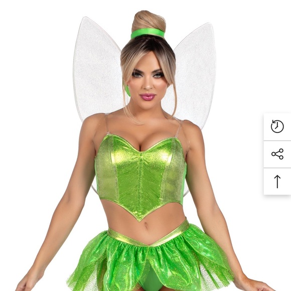 Leg Avenue Shimmering Green  Rebel Fairy Costume size S/P NEW 5piece - Picture 5 of 10